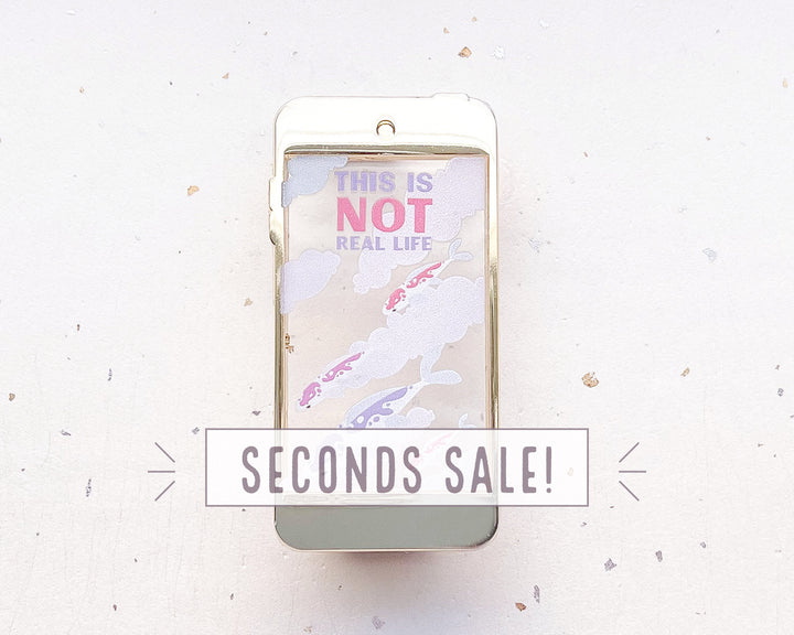 This is Not Real Life Transparent Enamel Pin (Seconds)