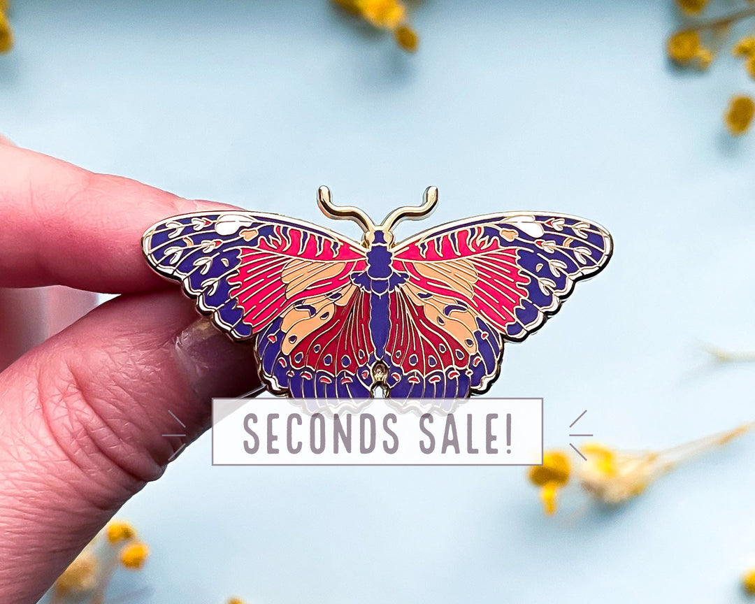 Red Lacewing Butterfly Pin (Seconds)