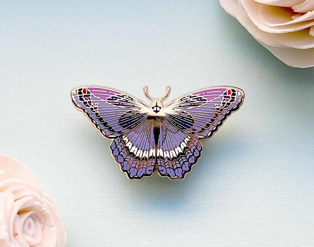 Red Spotted Admiral Butterfly (Limenitis arthemis astyanax) Enamel Pin