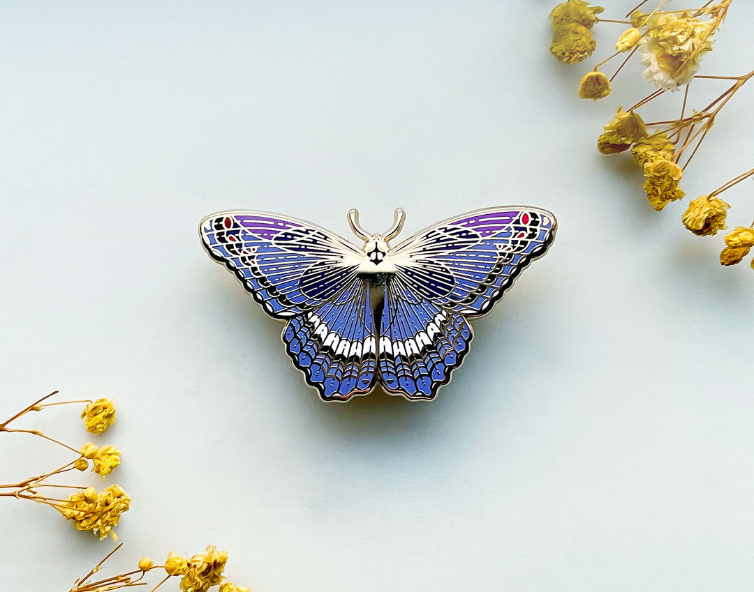 Red Spotted Admiral Butterfly (Limenitis arthemis astyanax) Enamel Pin