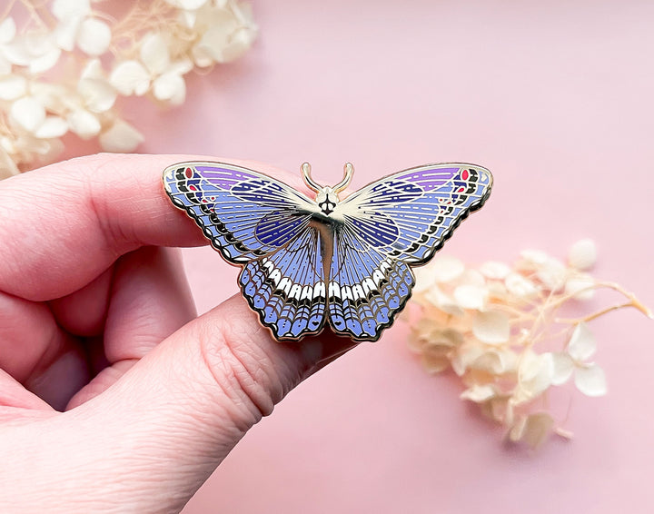 Red Spotted Admiral Butterfly (Limenitis arthemis astyanax) Enamel Pin
