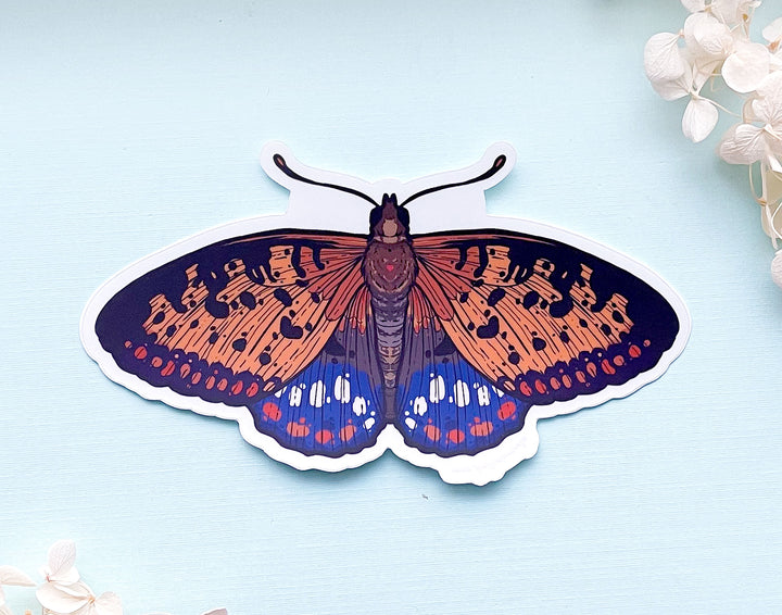 Regal Fritillary Butterfly Clear Vinyl Sticker