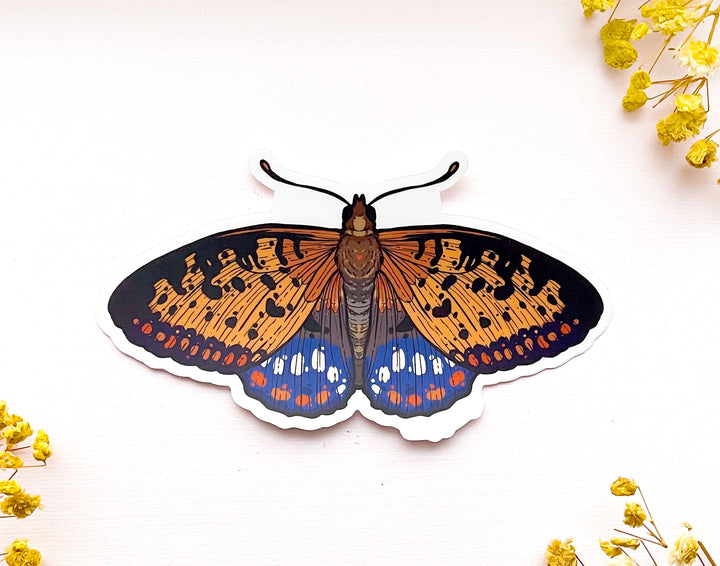 Regal Fritillary Butterfly Clear Vinyl Sticker