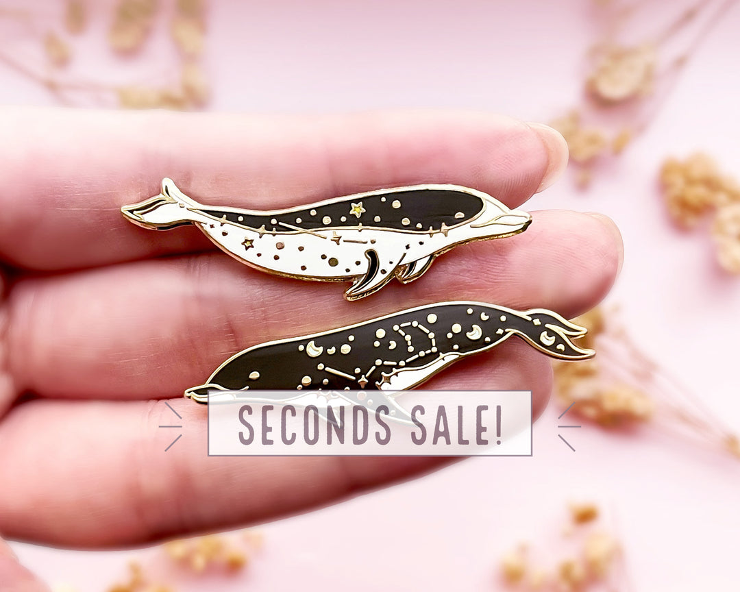 Carina Northern and Pyxis Southern Right Whale Dolphin Enamel Pin Set (Seconds)