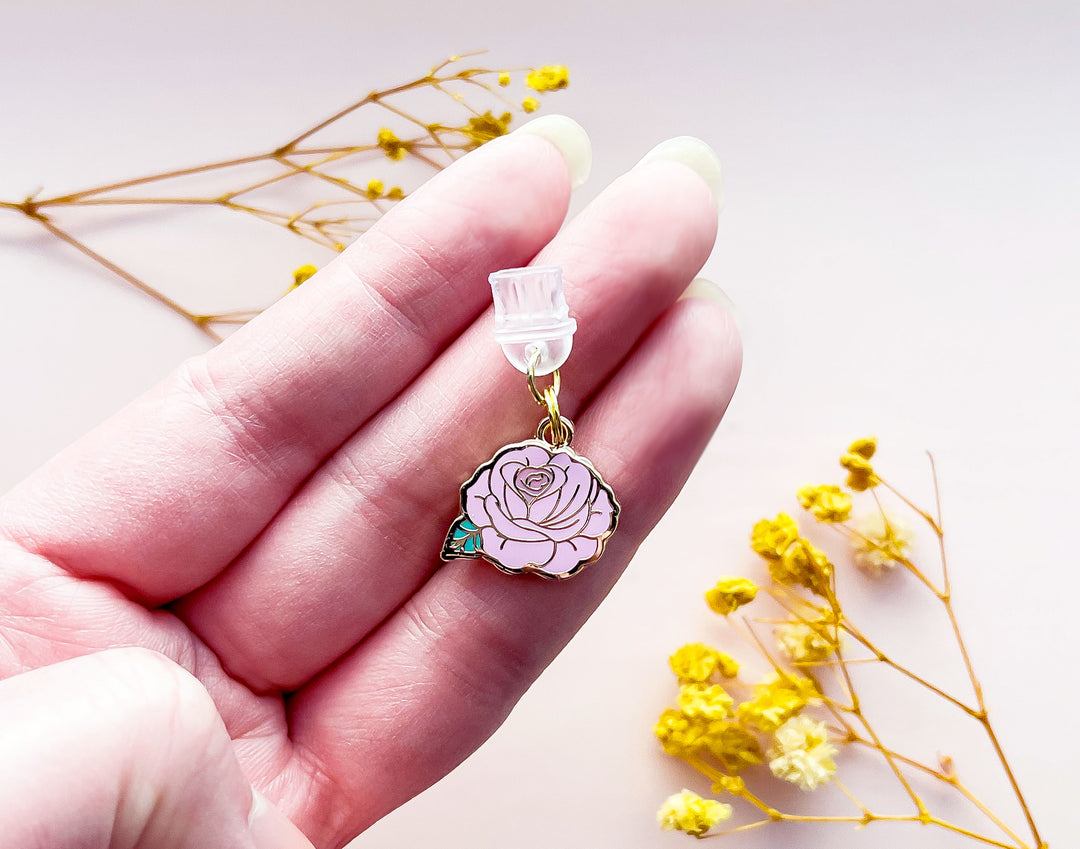 Pink Rose Dust Plug Charm
