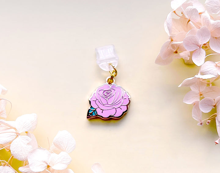 Pink Rose Dust Plug Charm