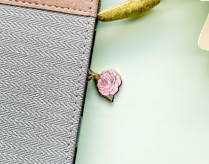 Pink Rose Dust Plug Charm