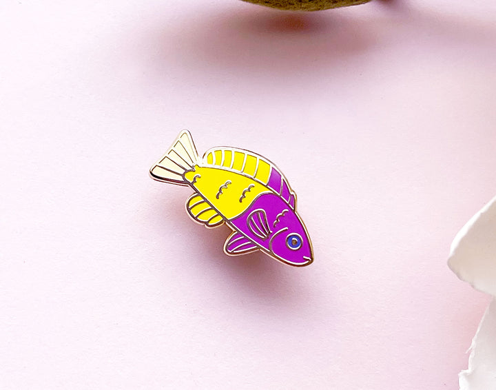 Tiny Royal Dottyback Enamel Pin