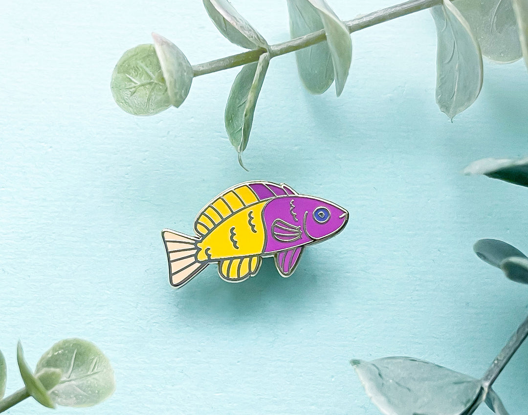 Tiny Royal Dottyback Enamel Pin