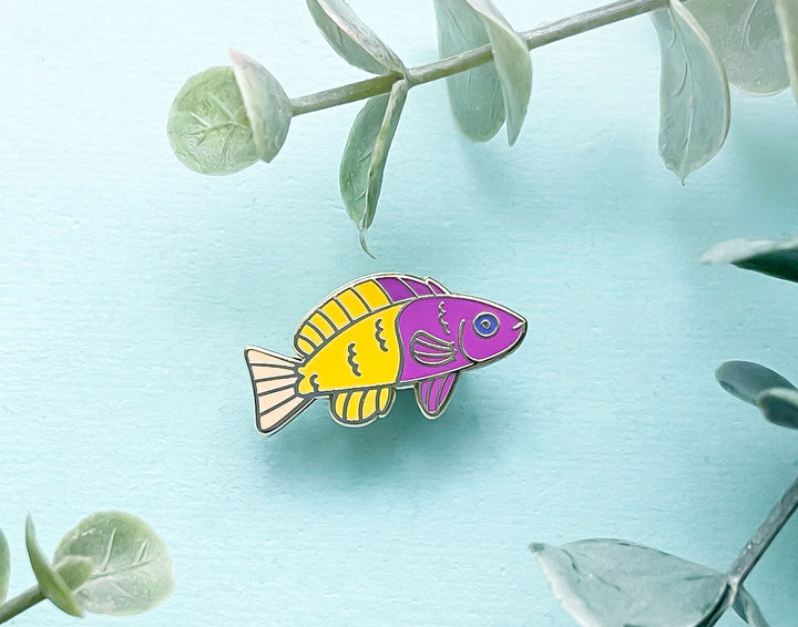 Tiny Royal Dottyback Enamel Pin