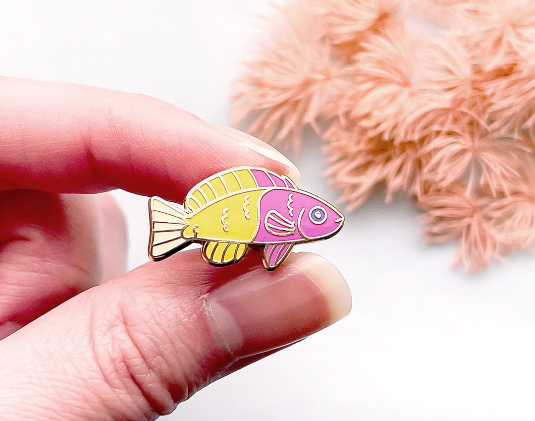 Tiny Royal Dottyback Enamel Pin
