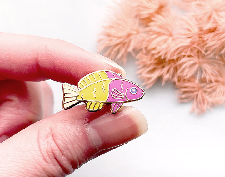 Tiny Royal Dottyback Enamel Pin
