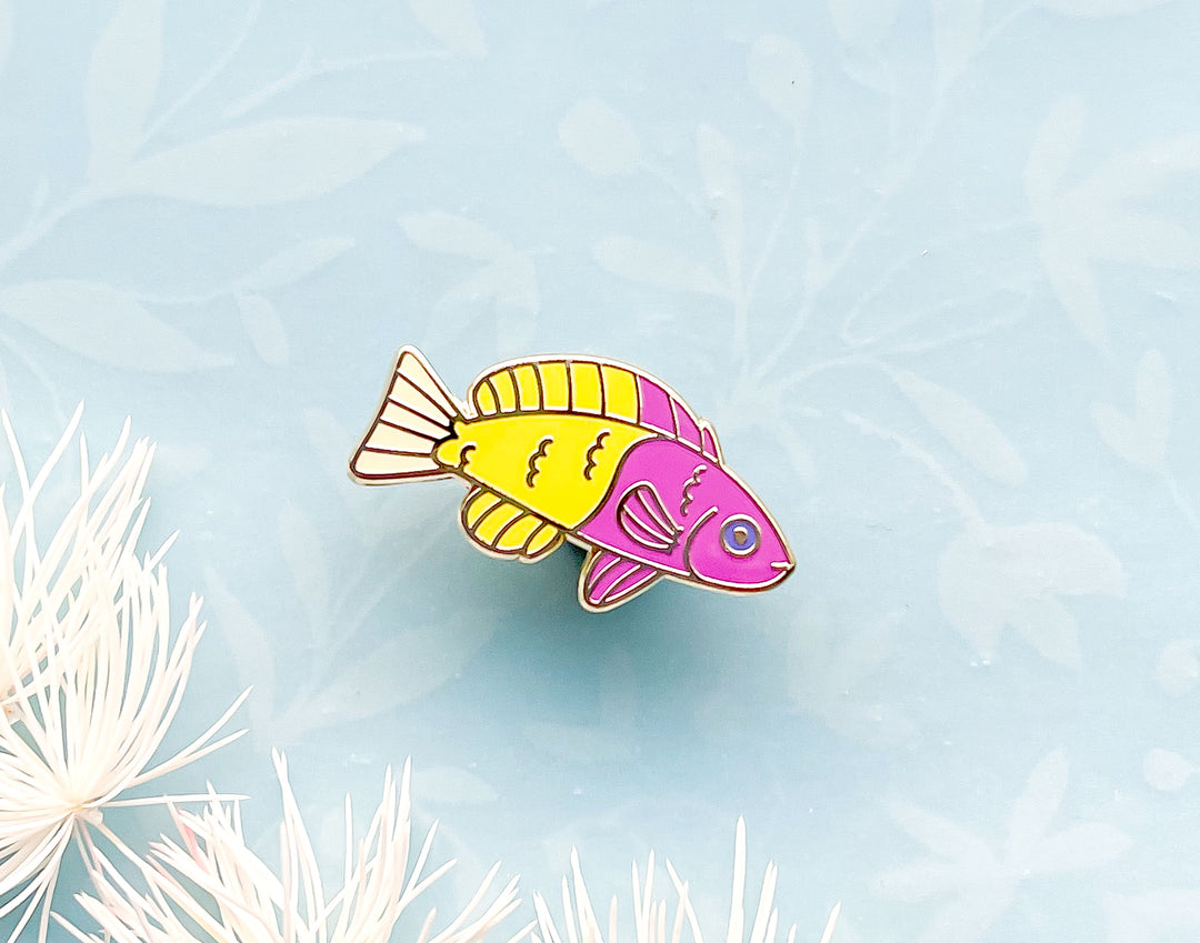 Tiny Royal Dottyback Enamel Pin