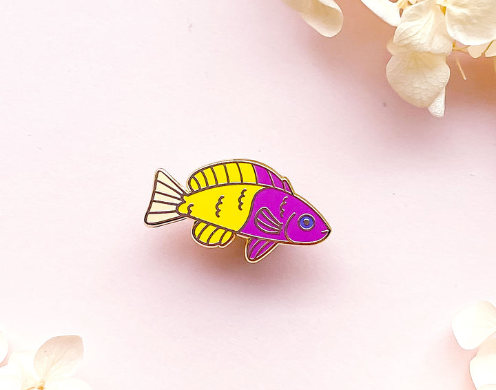 Tiny Royal Dottyback Enamel Pin