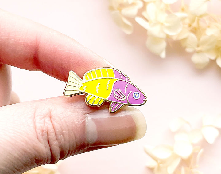Tiny Royal Dottyback Enamel Pin