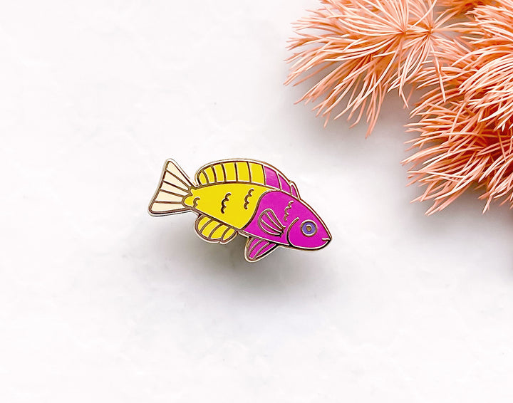 Tiny Royal Dottyback Enamel Pin