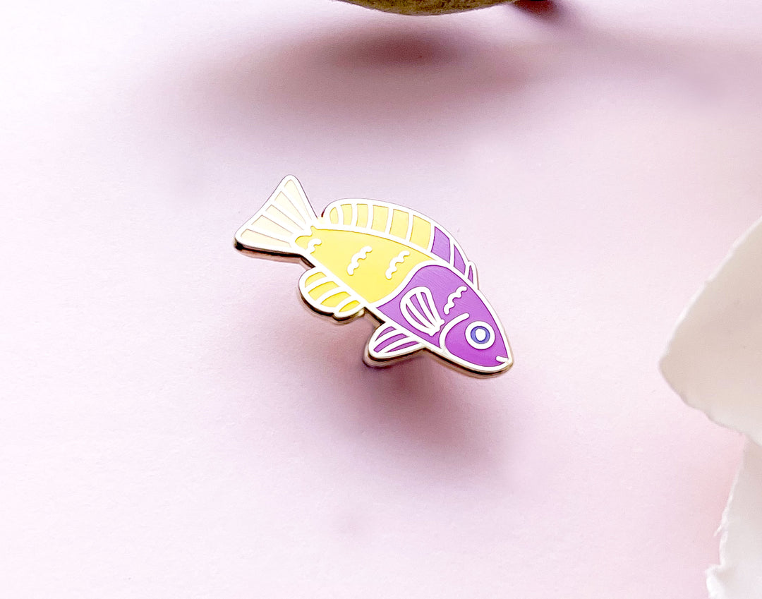 Tiny Royal Dottyback Enamel Pin