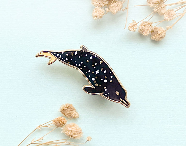 Sato's Beaked Whale (a Scattering of Stars) Enamel Pin