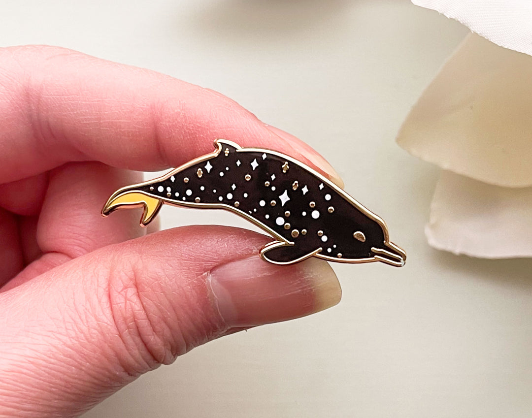 Sato's Beaked Whale (a Scattering of Stars) Enamel Pin
