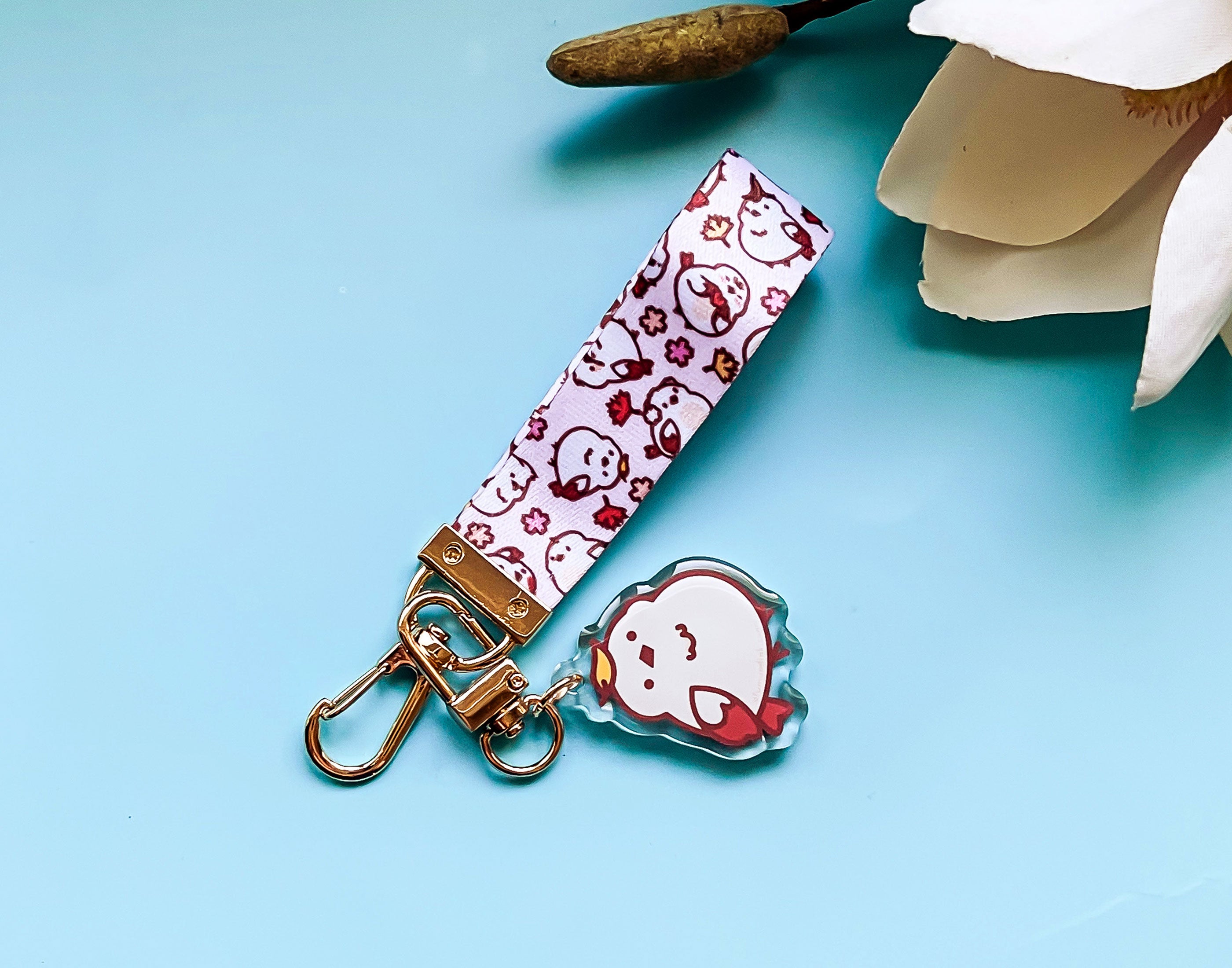 アクセサリー shima Shima Enaga Mini Lanyard With Hinoki Acrylic Charm – Alum and Ink