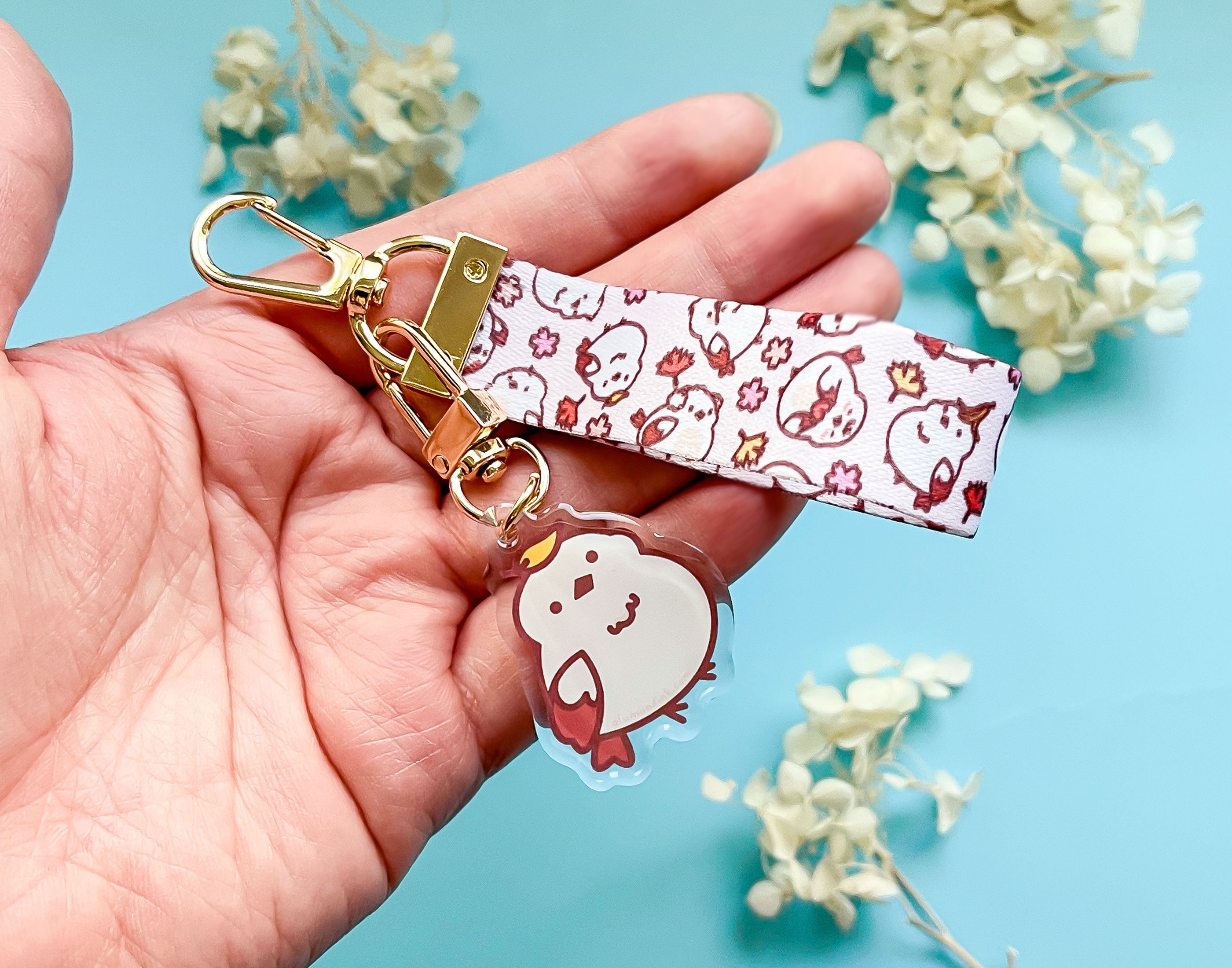 Shima Enaga Mini Lanyard With Hinoki Acrylic Charm – Alum and Ink