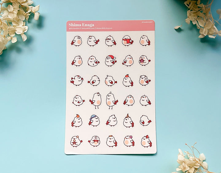 Bigger Shima Enagas Clear Vinyl Sticker Sheet