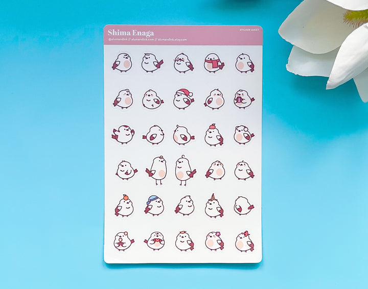 Bigger Shima Enagas Clear Vinyl Sticker Sheet