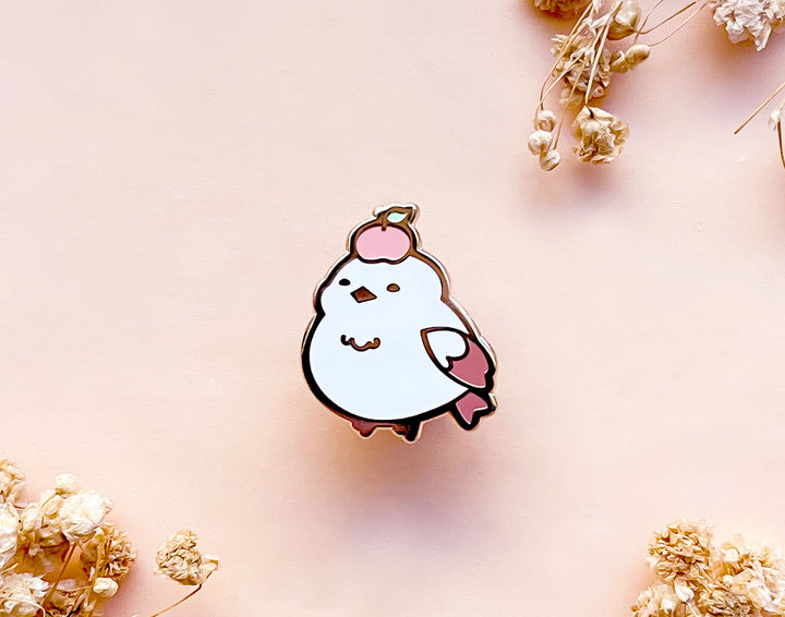 Kiki the Persimmon Shima Enaga Enamel Pin