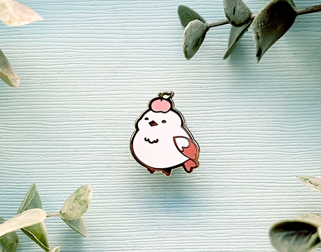 Kiki the Persimmon Shima Enaga Enamel Pin