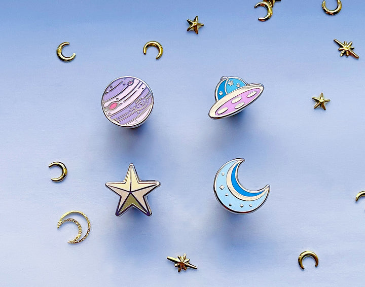 Cosmic Objects Board Filler Enamel Pin Set