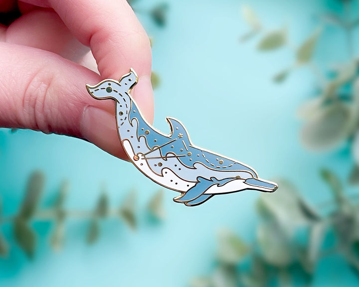 Triangulum Spinner Dolphin Enamel Pin