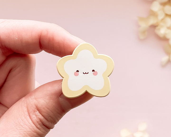 Frosted Star Cookie Painted Enamel Pin