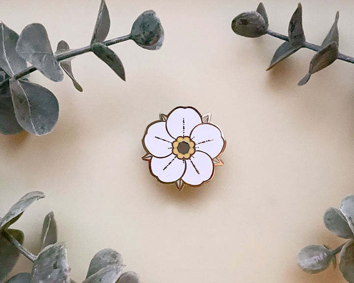 Mini Strawberry Blossom Enamel Pin