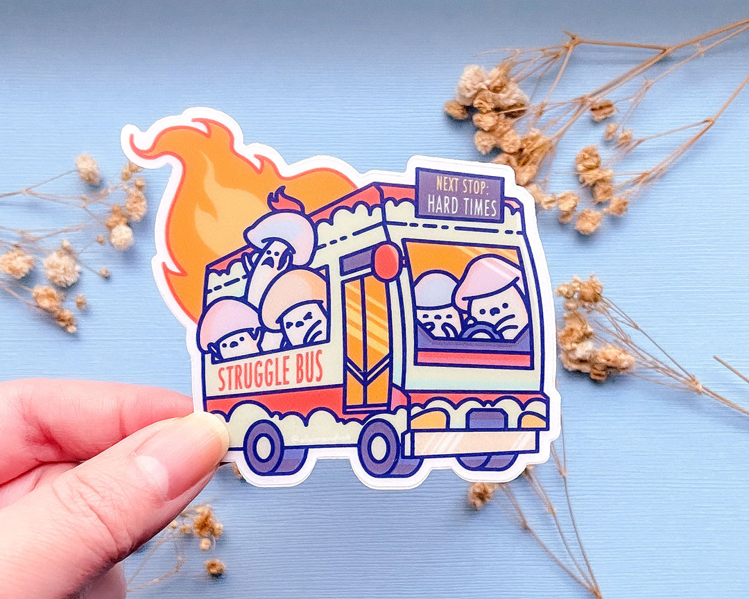 Struggle Bus Clear Vinyl Sticker