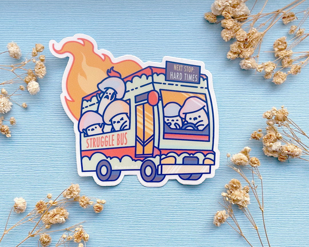 Struggle Bus Clear Vinyl Sticker