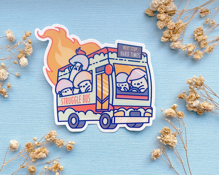 Struggle Bus Clear Vinyl Sticker