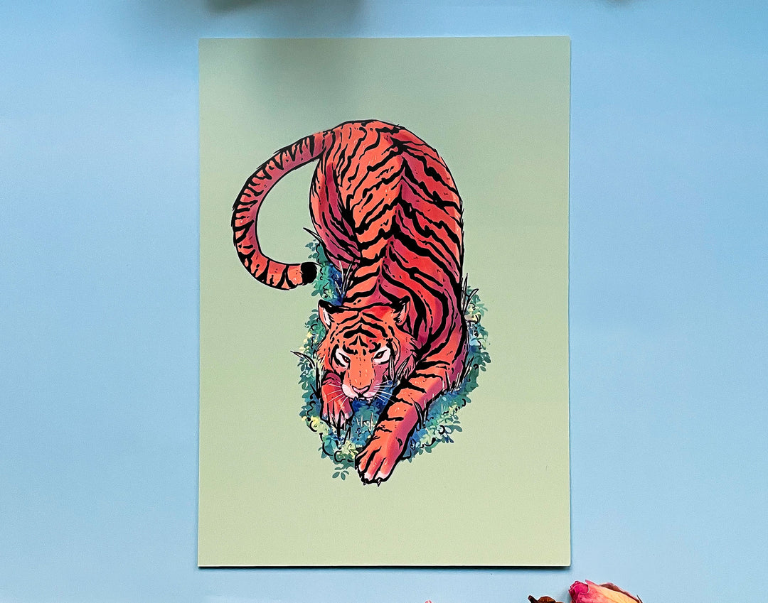 Prowling Sumatran Tiger Art Print