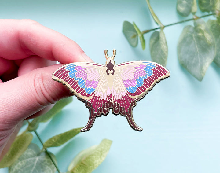 Sunset Daggerwing Butterfly (Marpesia furcula) Enamel Pin