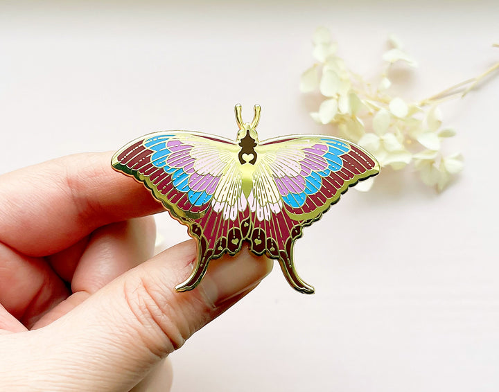 Sunset Daggerwing Butterfly (Marpesia furcula) Enamel Pin