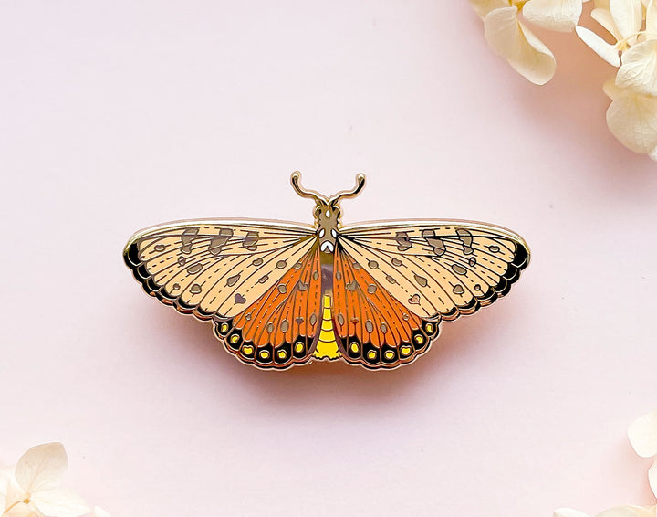 Tawny Coster Butterfly (Acraea terpsicore) Enamel Pin
