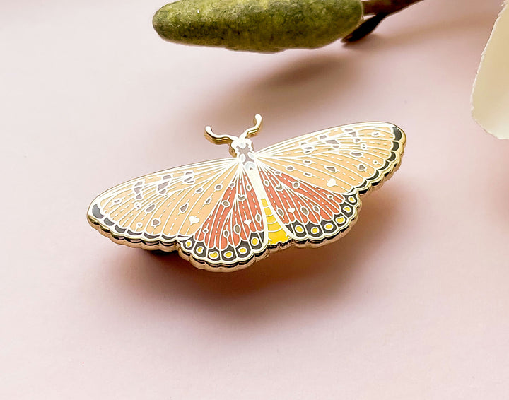 Tawny Coster Butterfly (Acraea terpsicore) Enamel Pin