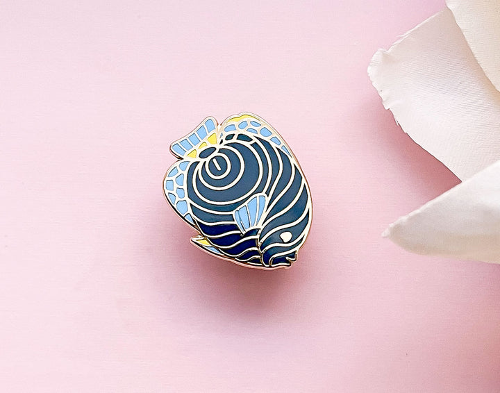 Tiny Emperor Angelfish Enamel Pin