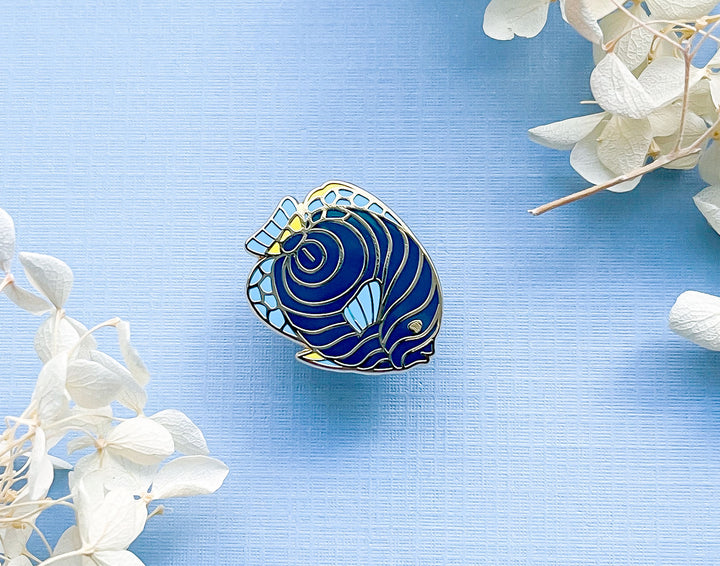 Tiny Emperor Angelfish Enamel Pin