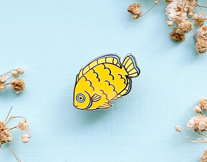 Tiny Lemonpeel Angelfish Enamel Pin