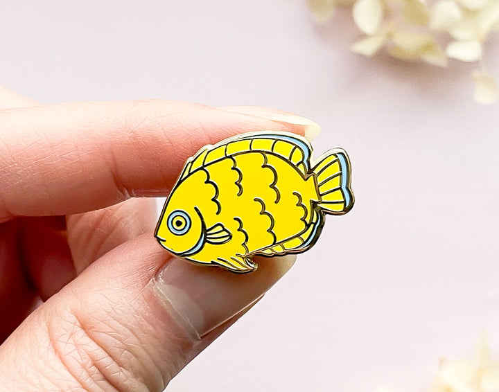 Tiny Lemonpeel Angelfish Enamel Pin