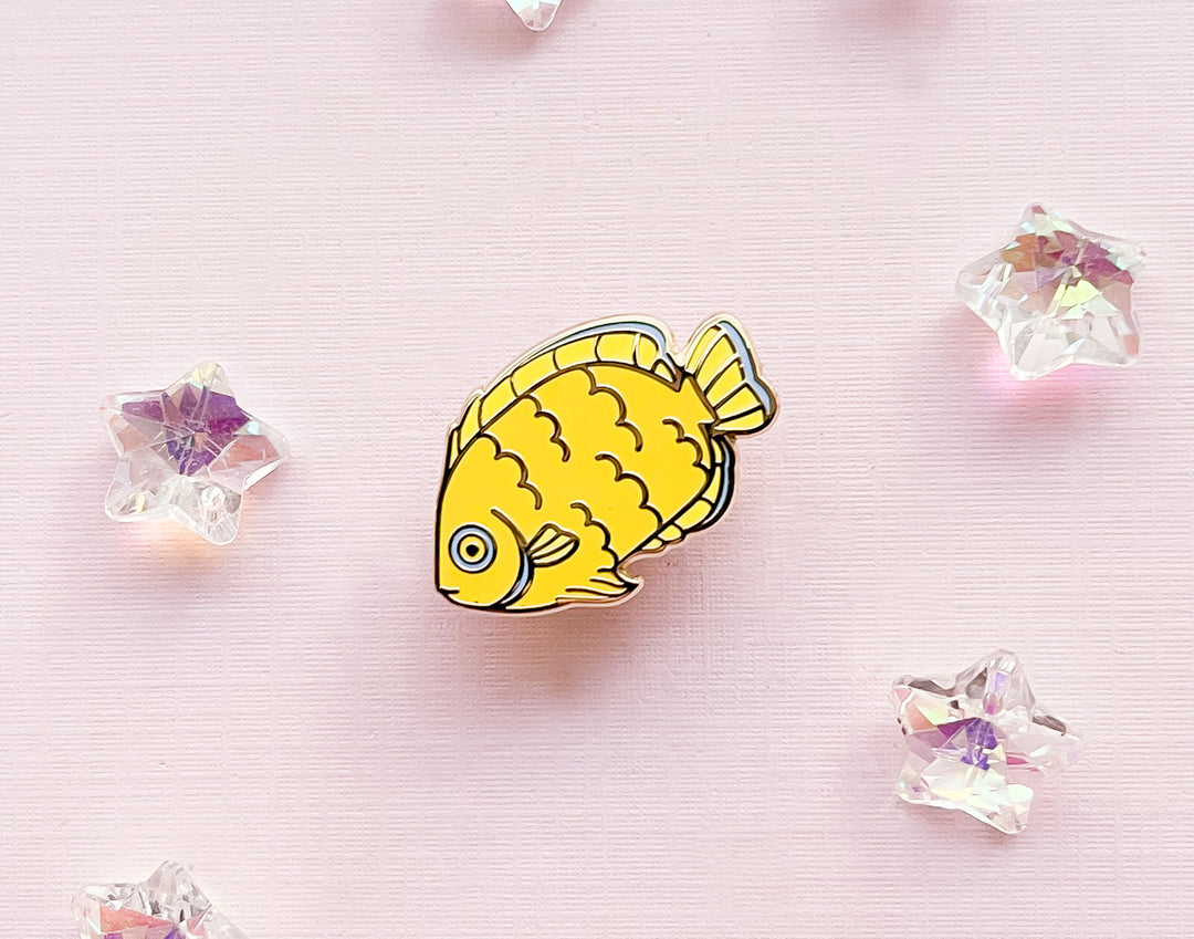 Tiny Lemonpeel Angelfish Enamel Pin