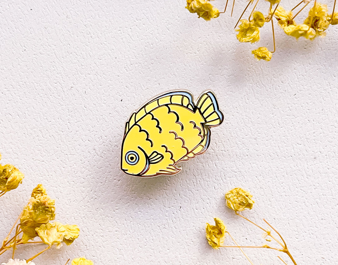 Tiny Lemonpeel Angelfish Enamel Pin