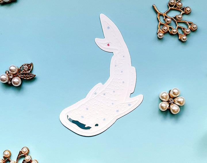 Transparent Starry Whale Shark Clear Vinyl Sticker
