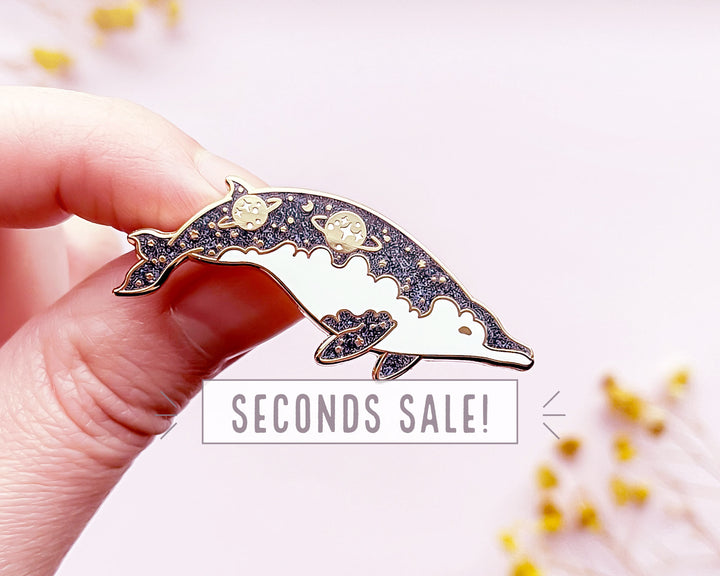 True's Beaked Whale Two Sisters Enamel Pin (Seconds)