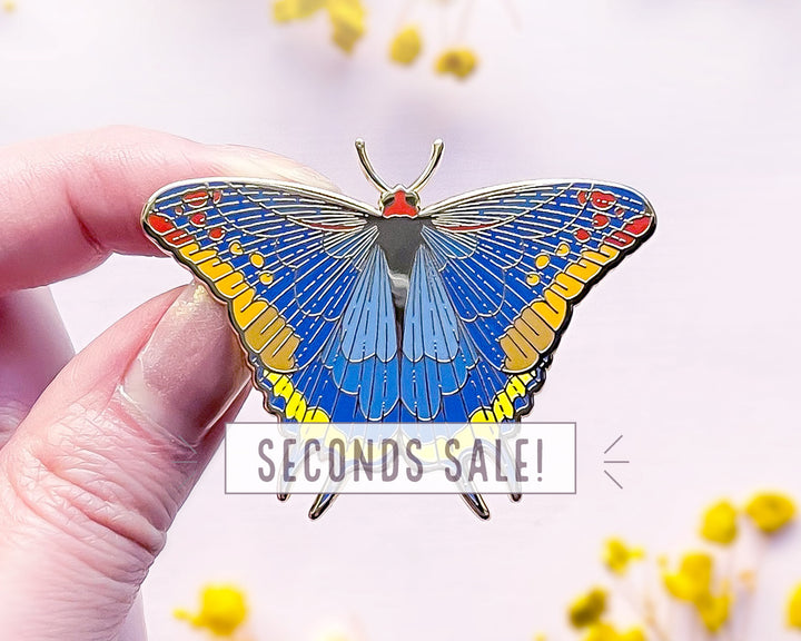 Two-Tailed Pasha Butterfly Enamel Pin (Seconds)